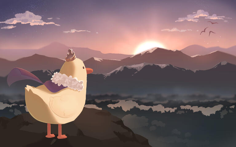 client requested a promo banner to be made for their upcoming discord game bot, Duckie Kingdom!